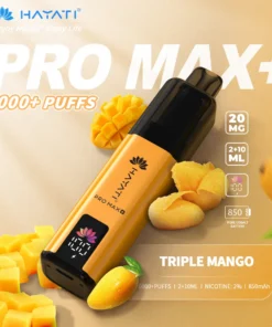 Hayati pro max plus Triple Mango 6000 puffs 2% pod kit
