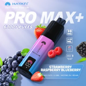 Hayati pro max plus Strawberry Raspberry Blueberry 6000 puffs 2% pod kit