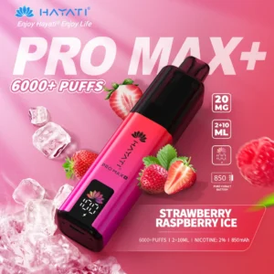 Hayati pro max plus Strawberry Raspberry Ice 6000 puffs 2% pod kit
