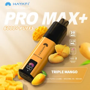 Hayati pro max plus Triple Mango 6000 puffs 2% pod kit